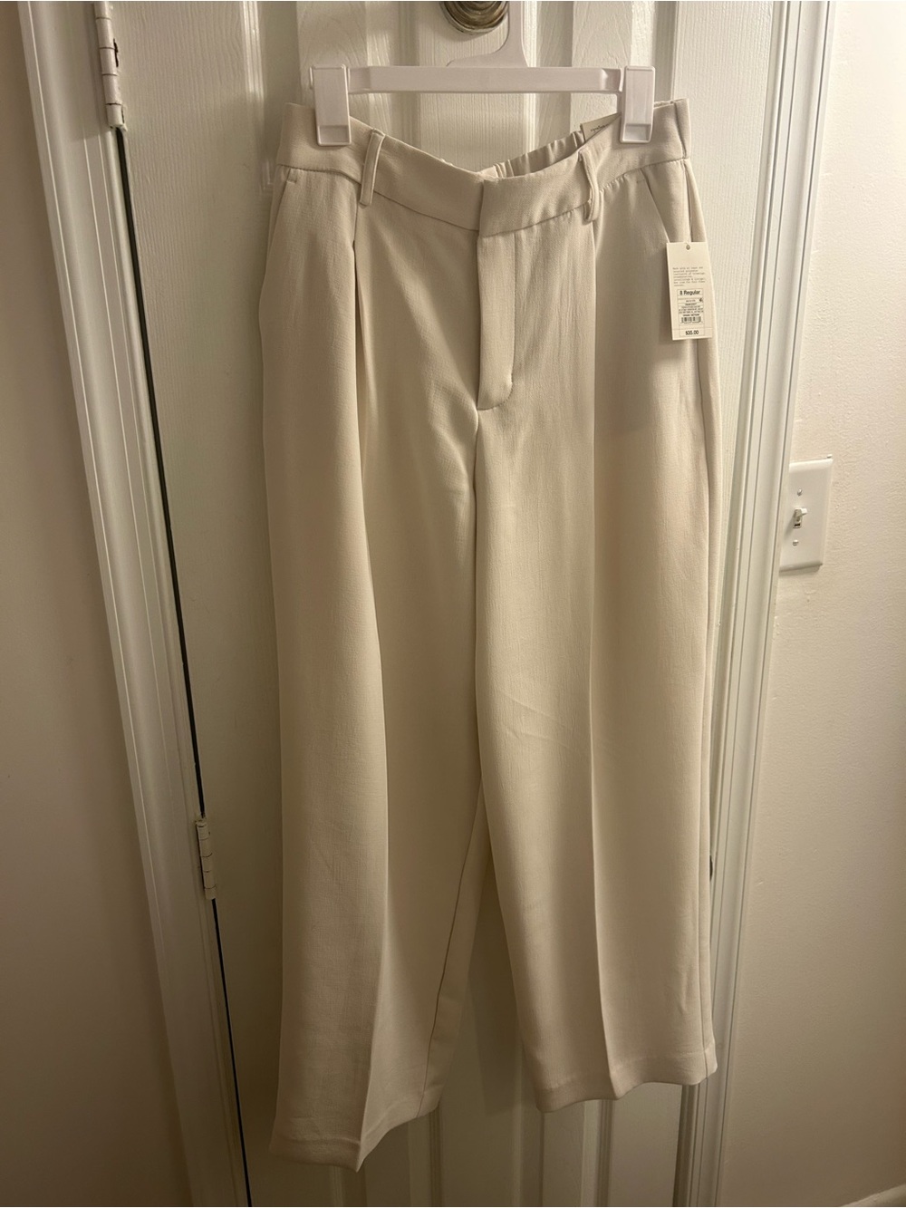 Target Cream Wide-Leg Trousers for Women - Picture 2 of 5
